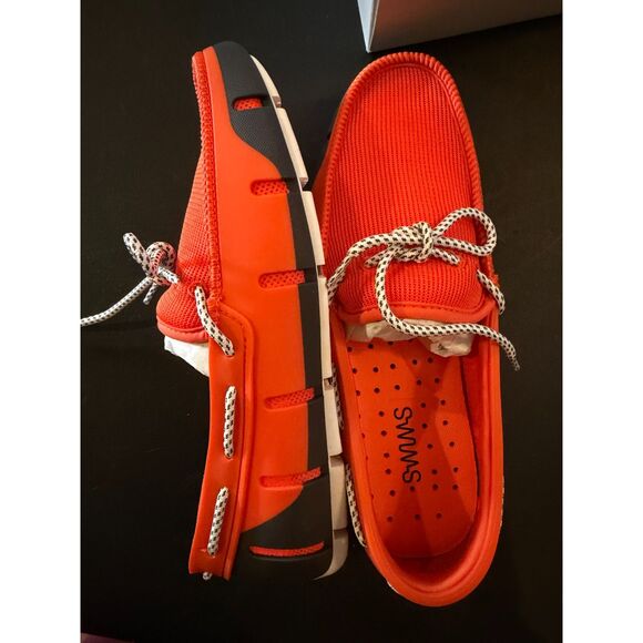 NWB Swims Men\'s Beach Lace Loafer Orange Size 7